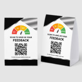 Plaque De Table Commentaires clients par QR Code sans contact (Recto/verso)