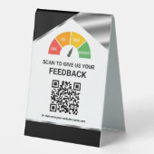 Plaque De Table Commentaires clients par QR Code sans contact (Recto)