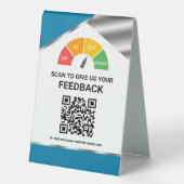Plaque De Table Commentaires clients par QR Code sans contact (Recto)