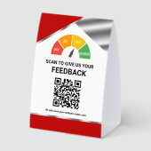 Plaque De Table Commentaires clients par QR Code sans contact (Verso)