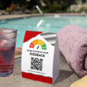 Plaque De Table Commentaires clients par QR Code sans contact (InVersositu (sur table))