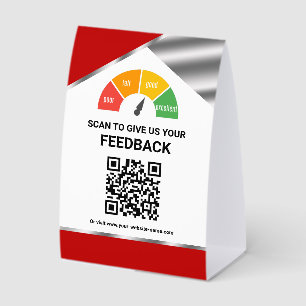 Plaque De Table Commentaires clients par QR Code sans contact