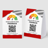 Plaque De Table Commentaires clients par QR Code sans contact (Recto/verso)