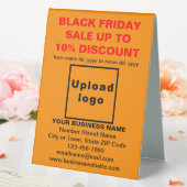 Plaque De Table Commerce noir Vendredi Vente sur couleur orange (In SItu (Mariage))