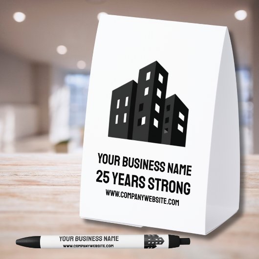 Plaque De Table Company Business Logo Celebrating # Years Custom