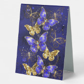 Plaque De Table Composition avec papillons Sapphire (Verso)