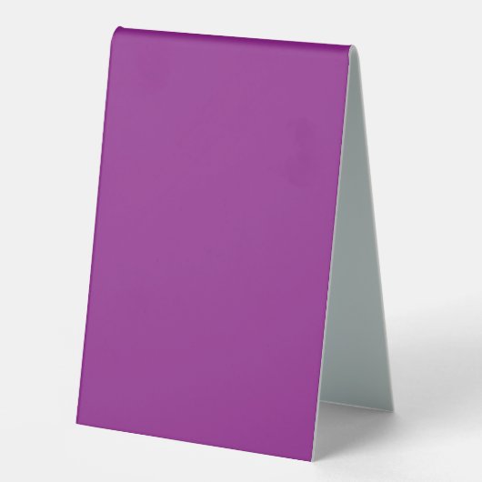 Plaque De Table Conception avec un fond violet saisissant et blanc (Recto)
