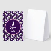 Plaque De Table Conception de cadeau personnalisé de monogramme fl (Recto/verso)