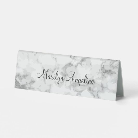 Plaque De Table Conception de marbre de monogramme professionnel (Verso)