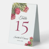 Plaque De Table Conception de typographie élégante de protea flora (Verso)
