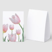 Plaque De Table Conception florale de tulipes pastel (Recto/verso)