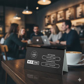 Plaque De Table Conception simple de logo d'entreprise Zone wifi g