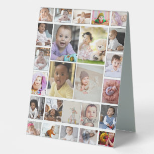 Plaque De Table Concevez votre propre 25 photo Collage Poster