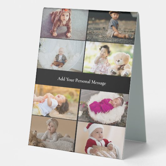 Plaque De Table Concevez votre propre collection de photos 8 (Recto)