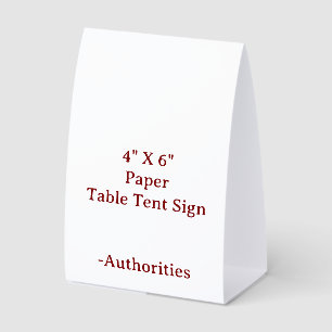 Plaque De Table Concevez votre propre enseigne de tente de table e