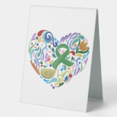 Plaque De Table Conférence de sensibilisation au ruban vert de la (Recto)