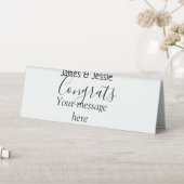 Plaque De Table Congrats add name message wedding newly wed couple (En SItu (Tableau))