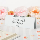 Plaque De Table Congrats add name message wedding newly wed couple (In SItu (Mariage))