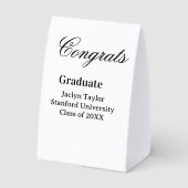 Plaque De Table Congrats graduation name university name class of  (Verso)