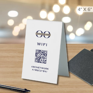 Plaque De Table Connexion réseau Wi-Fi Logo personnalisé Code QR -