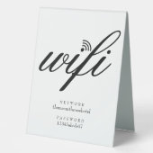 Plaque De Table Connexion réseau Wifi et mot de passe (Recto)