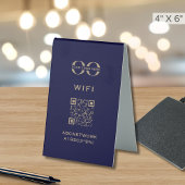 Plaque De Table Connexion Wi-Fi Logo personnalisé Code QR Panneau