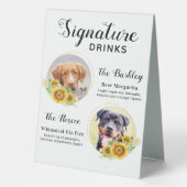 Plaque De Table Consommation personnalisée Mariage pour animaux de (Verso)