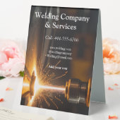 Plaque De Table Construction du contrat de soudure ajouter nom con (In SItu (Mariage))