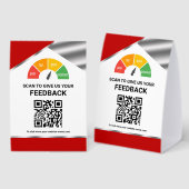 Plaque De Table Contactless QR Code Customer Feedback (Recto/verso)