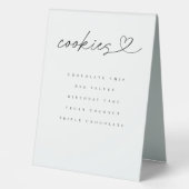 Plaque De Table Cookie Flavors Dessert Table Wedding Tent Sign (Recto)