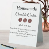 Plaque De Table Cookies au chocolat faits maison avec amour ajoute (En SItu (Tableau))