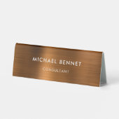 Plaque De Table Copper Brown Metallic Affaires Professionnelles (Verso)