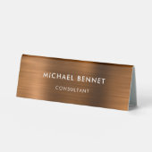 Plaque De Table Copper Brown Metallic Affaires Professionnelles (Recto)
