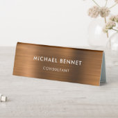 Plaque De Table Copper Brown Metallic Affaires Professionnelles (En SItu (Tableau))
