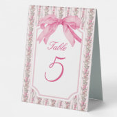 Plaque De Table Coquette Bow Rose Love Thème Shack (Verso)