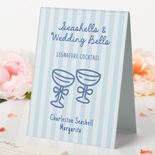 Plaque De Table Coquillages et cloches Mariages Signature Cocktail (In SItu (Mariage))