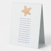 Plaque De Table Coquilles de Starfish coeur aquarelle mariage pers (Verso)