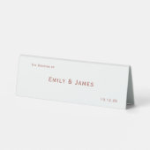 Plaque De Table Coral Floral Wedding (Verso)
