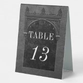 Plaque De Table Corbeau noir gothique et Mariage d'arc noir (Verso)