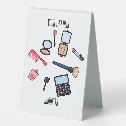 Plaque De Table Cosmétique / maquillage illustration (Recto)