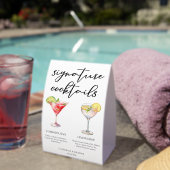 Plaque De Table Cosmopolitan Lemon Drop Signature Cocktails Menu (InVersositu (sur table))