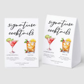 Plaque De Table Cosmopolitan Mai Tai Signature Cocktails Menu (Recto/verso)