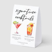 Plaque De Table Cosmopolitan Tequila Sunrise Cocktails Menu (Verso)