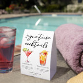 Plaque De Table Cosmopolitan Tequila Sunrise Cocktails Menu (InVersositu (sur table))
