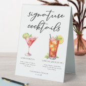 Plaque De Table Cosmopolite Long Island Signature Cocktails Menu (En SItu (Tableau))