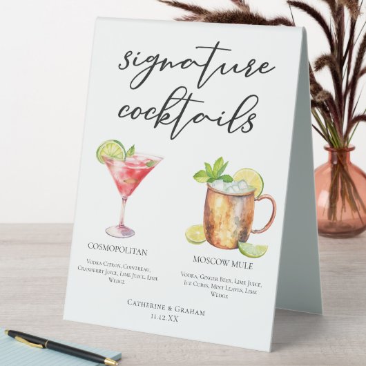 Plaque De Table Cosmopolite Moscow Mule Signature Cocktails Menu (En SItu (Tableau))