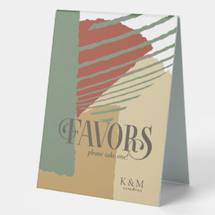 Plaque De Table Couleur bloc mariage Faveurs Automne ID740