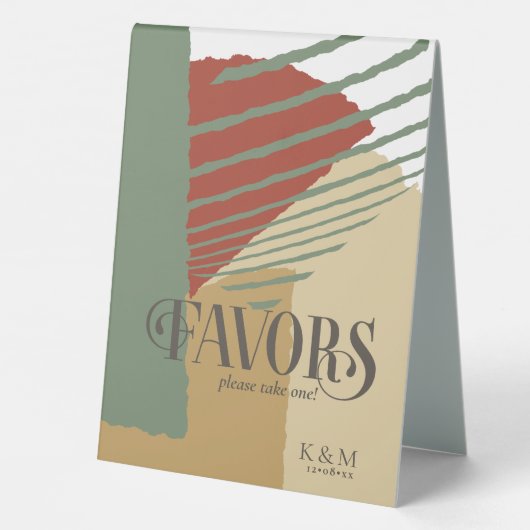 Plaque De Table Couleur bloc mariage Faveurs Automne ID740 (Verso)