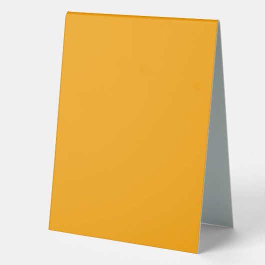 Plaque De Table Couleur solide orange néon | Classique (Verso)
