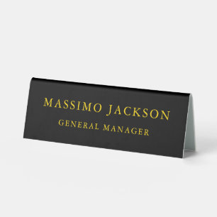 Plaque De Table Couleurs Or Noir Professionnel Tendance Minimalist